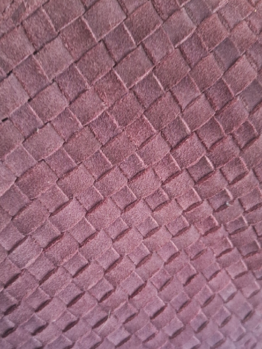 Woven Suede Hobo Bag in Eggplant - Picture 5 of 10